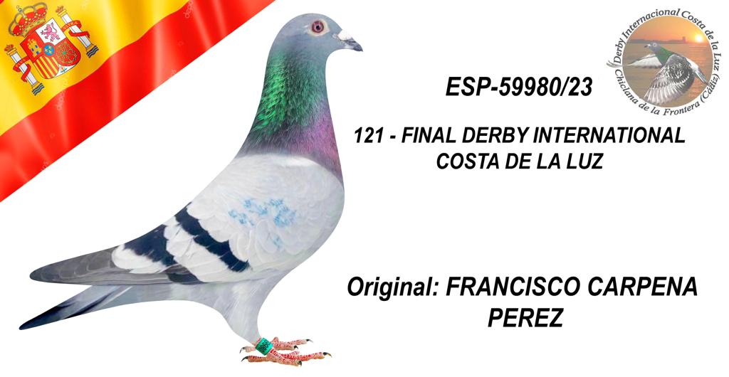 ESP-59980/23 - FRANCISCO CARPERA PEREZ - 121º CLASIFICADA